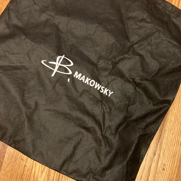 B. Makowsky Rosy Red Glove Leather Satchel & Dust Bag - EUC - Picture 14 of 14